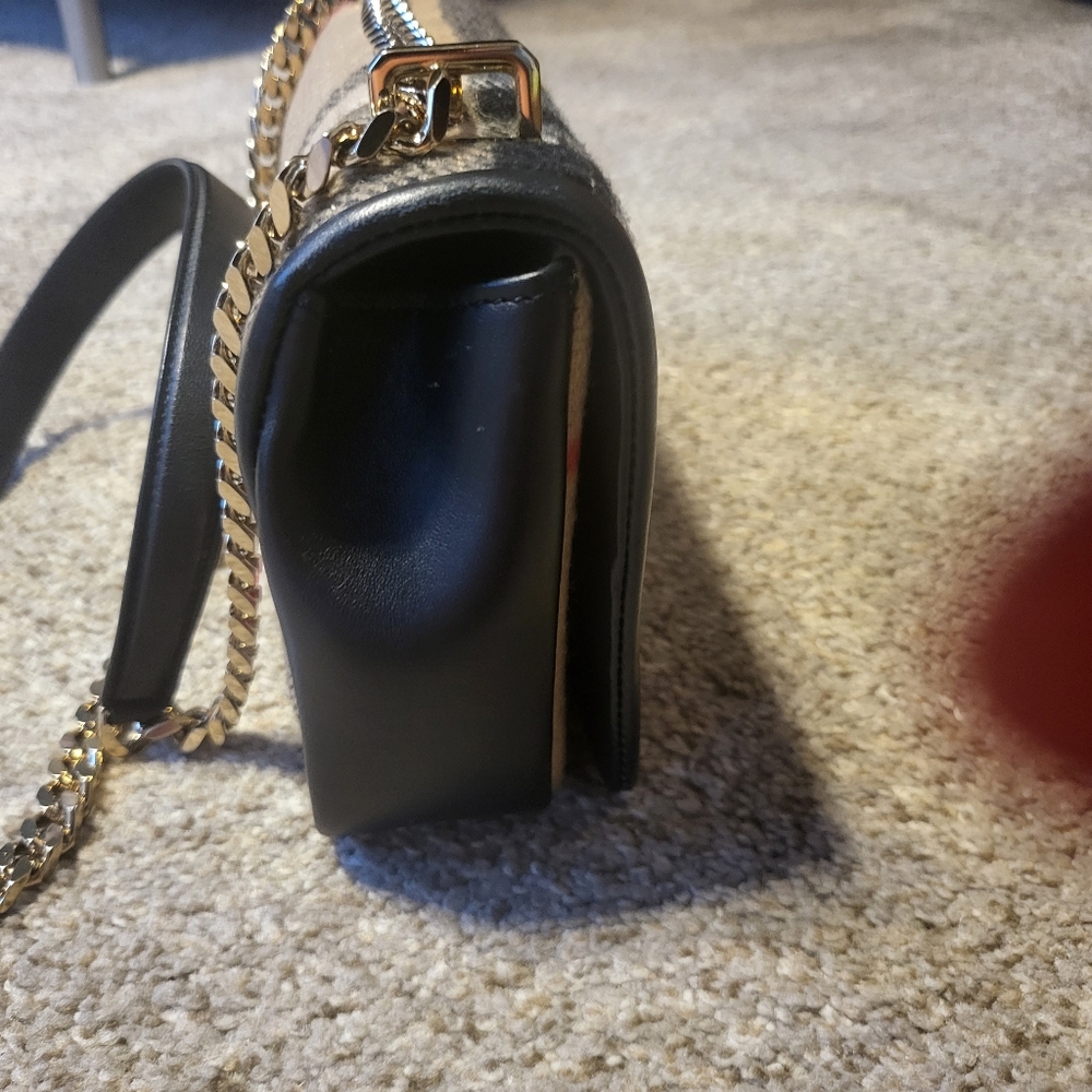 Burberry Check Cashmere Check Boucle Lola Bag & black leather - Picture 5 of 10
